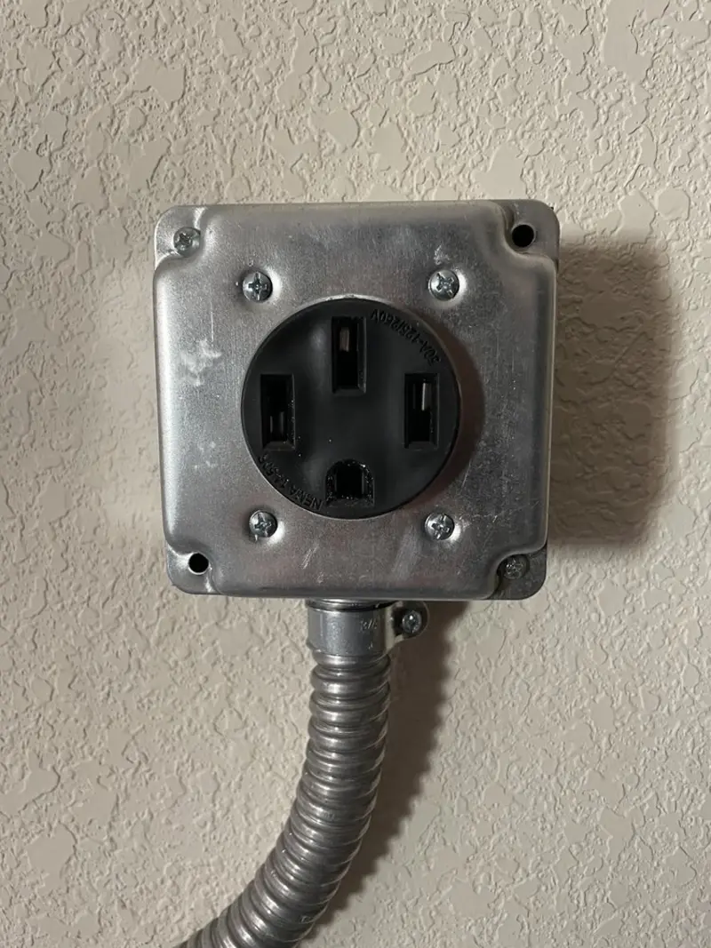 NEMA 14-50 outlet installed for Electrical Panel Upgrade in Oceanside